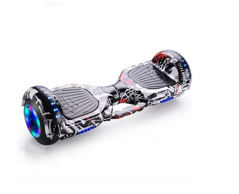 6.5" Smart Auto Balance Hoverboard With Bluetooth Speaker - Black & White