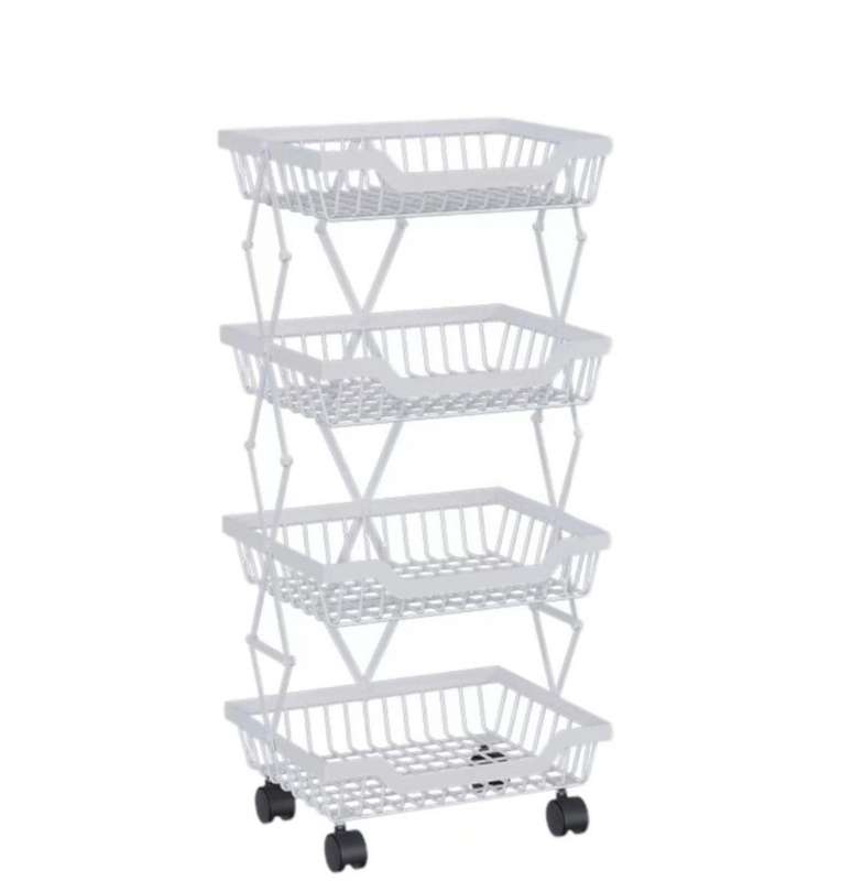 4 Tier carbon steel kitchen storage rack