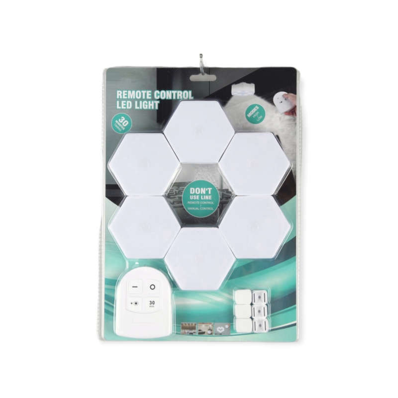 Battery Operated 6 LED Remote Control Tap Light