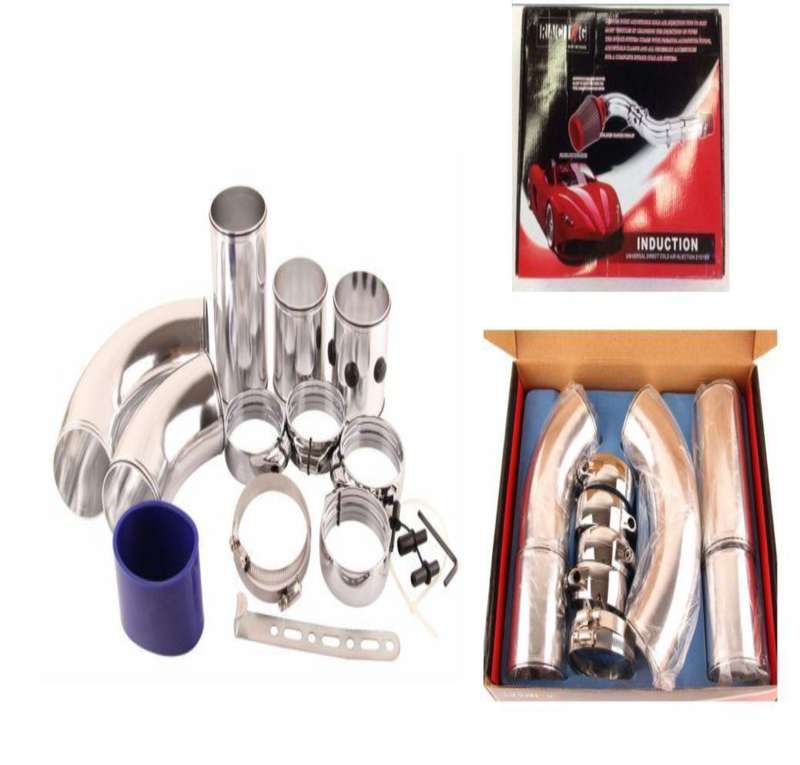 Universal Air Filter Pipe Intake Line Air Intake Pipe Intake Kit Aluminium Alloy Set