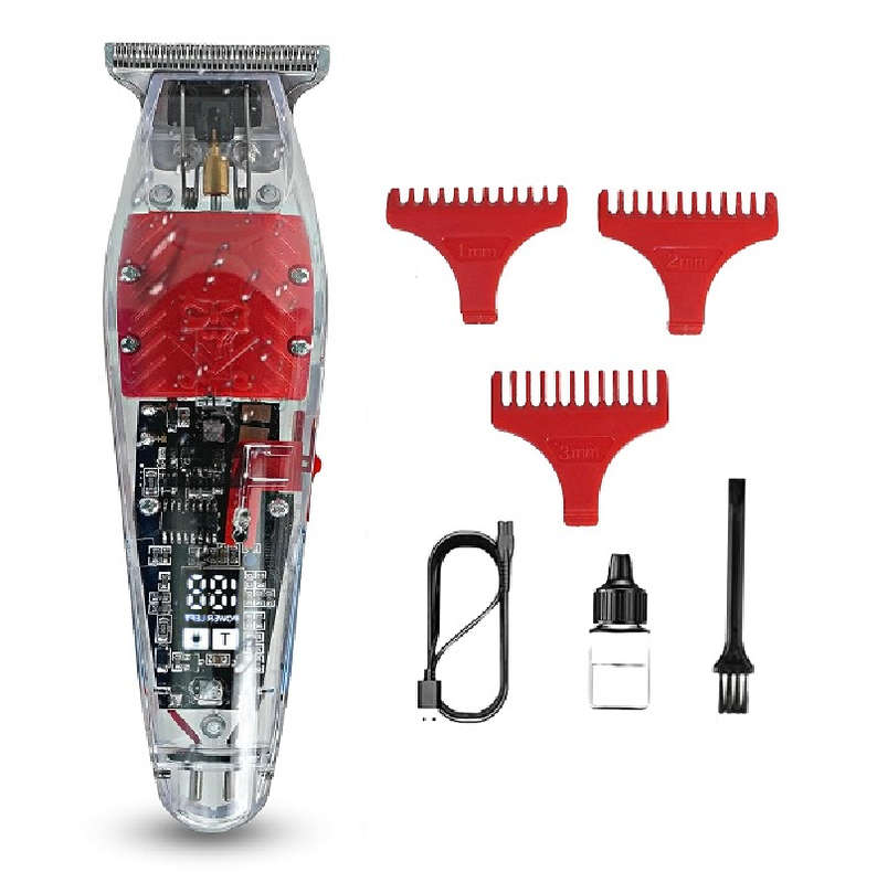 Transparent LCD Display USB Charging Hair Trimmer