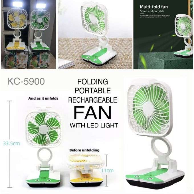 Rechargable folding mini fan