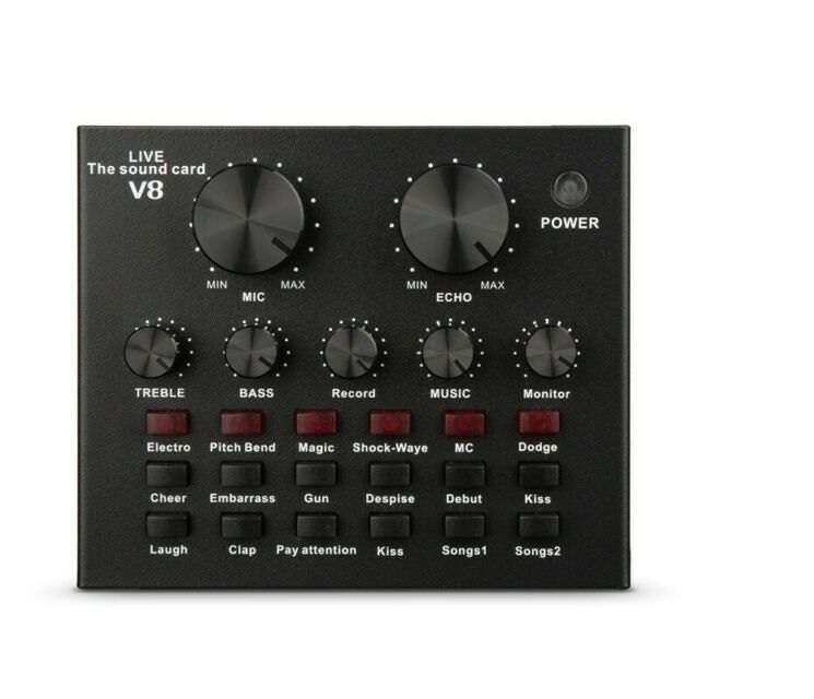 Live Sound Card Support Dual Phone 12 Sound Effects For Live Online Singing