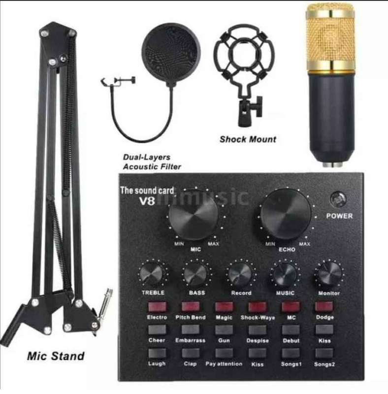 Condenser Microphone Kit with V8 Sound Card
