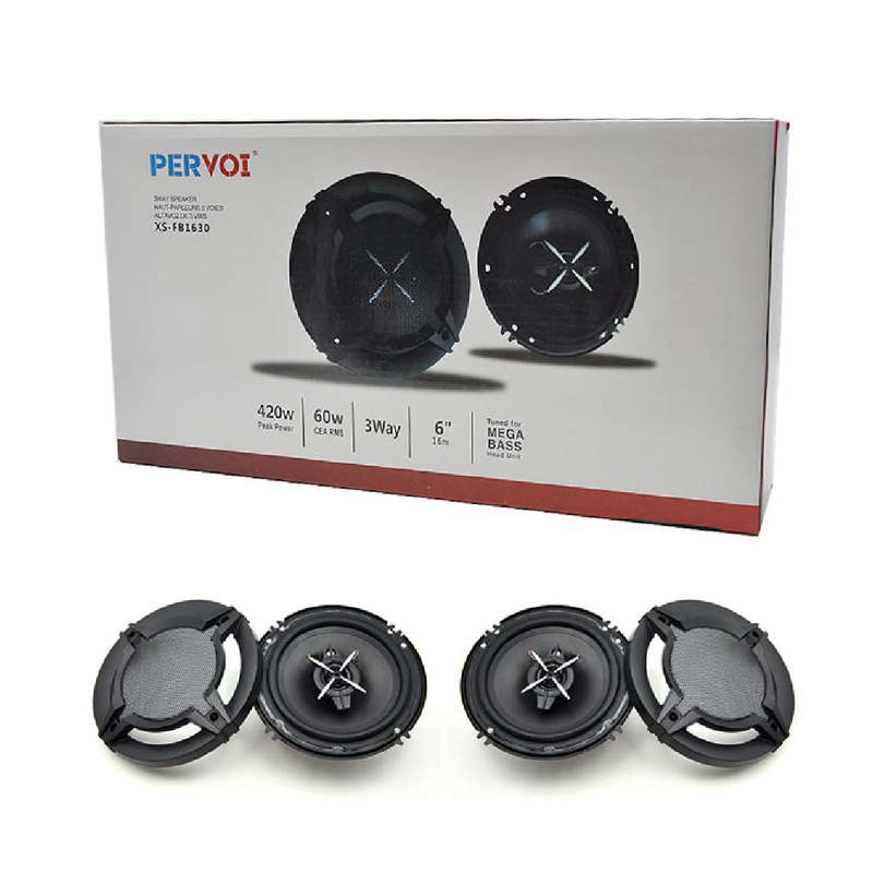 16cm (6.3`) 3-Way Mega Bass Coaxial Speakers