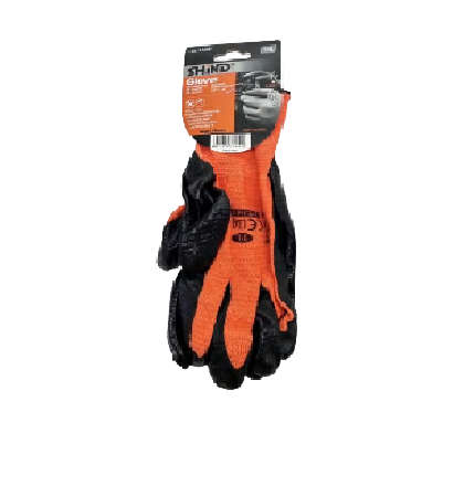 Orange and Black Protective Hand Gloves