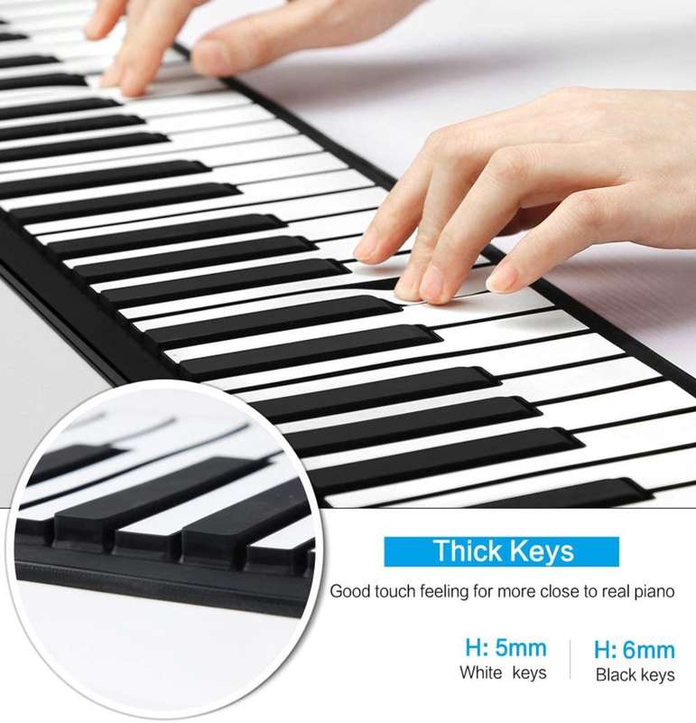 Flexible roll up piano