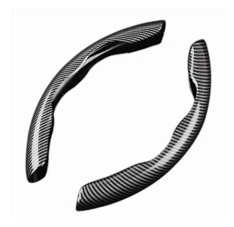 Carbon fiber style steering wheel cover