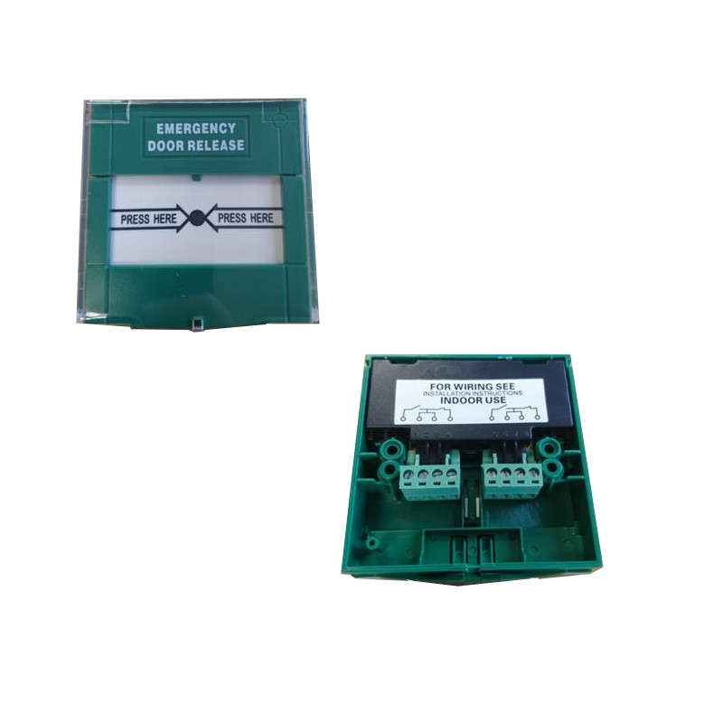 EMERGENCY BREAK GLASS (GREEN)  RESETTABLE DOUBLE POLE
