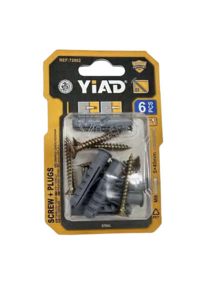 Screw and Plugs 6pcs