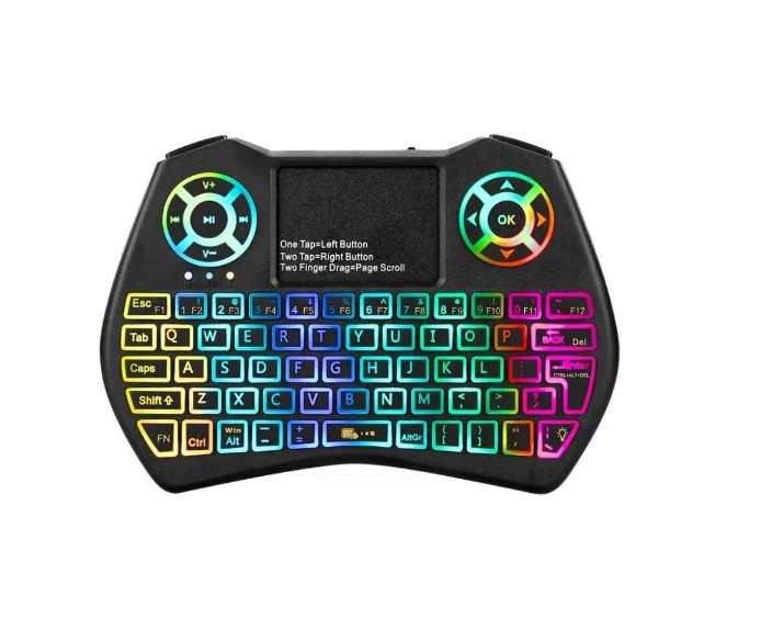 RGB Colorful Backlit Wireless 2.4Ghz Mini Keyboard Air Mouse Touchpad
