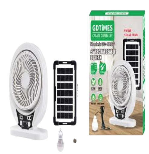 Solar Rechargeable Fan