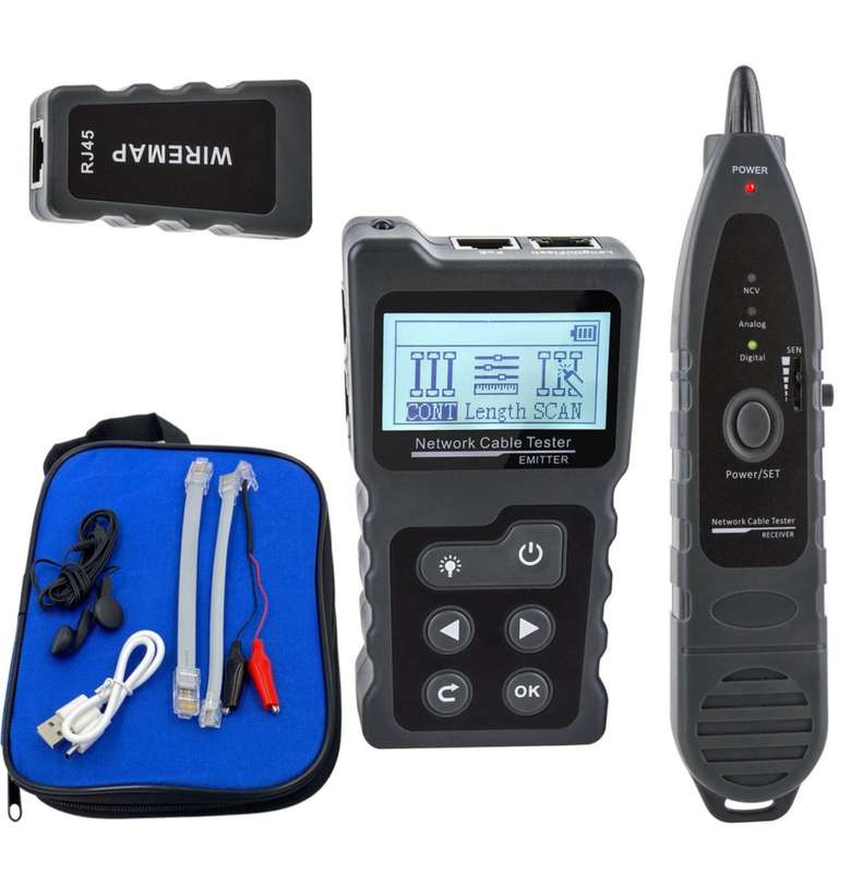 Network cable Ethernet tester LAN CAT5 CAT6 tracker