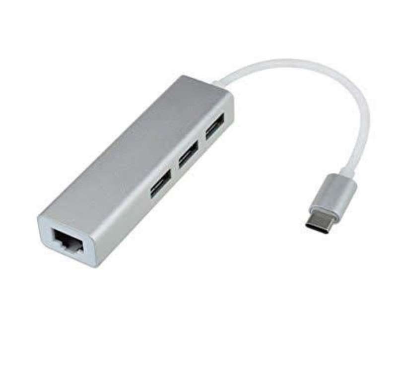 3 Port USB 3.0 Hub with ethernet &amp; type C