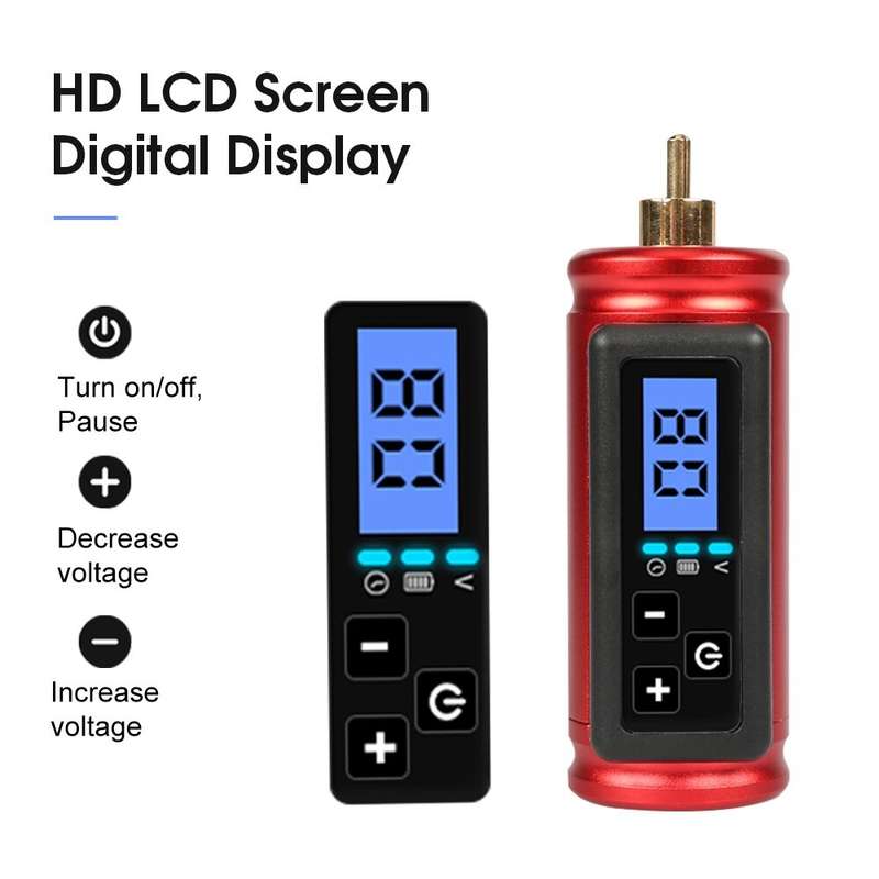 Wireless Tattoo Power Supply RCA Jack 1500mah