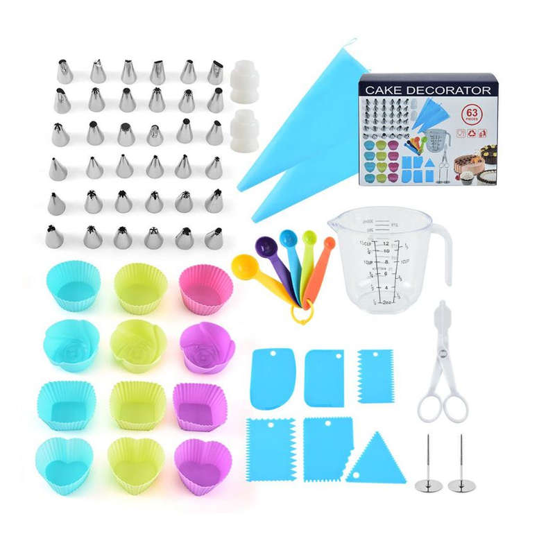 63 Piece Cake Decorator Tools