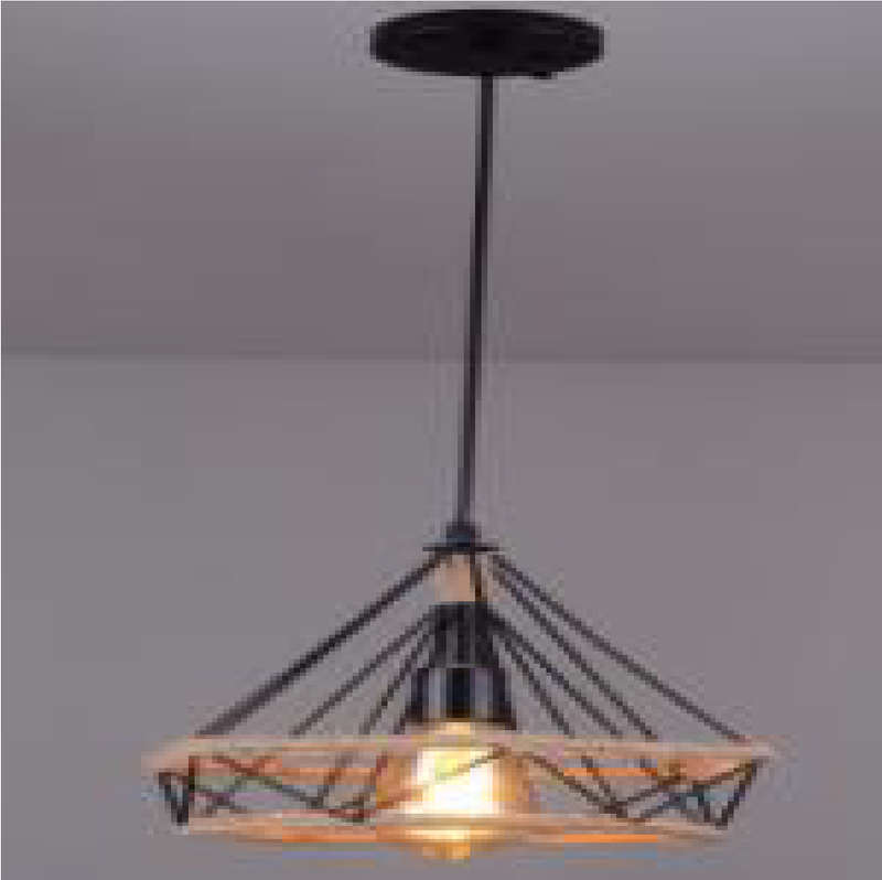 Hanging Vintage Rope Pendant Light