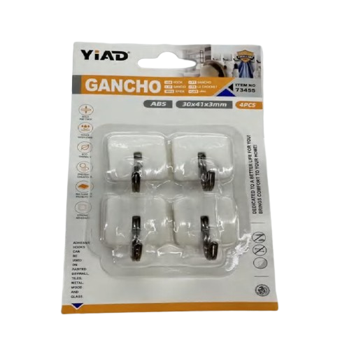 Adhesive Hooks 4Pk