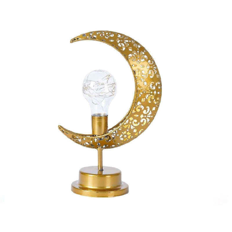 Bulb Battery Operated Moon Shaped LED Light Warm White
