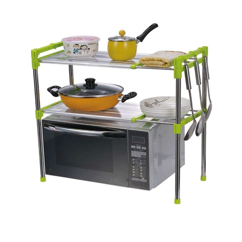 Adjustable 2 Layer Microwave Storage Rack