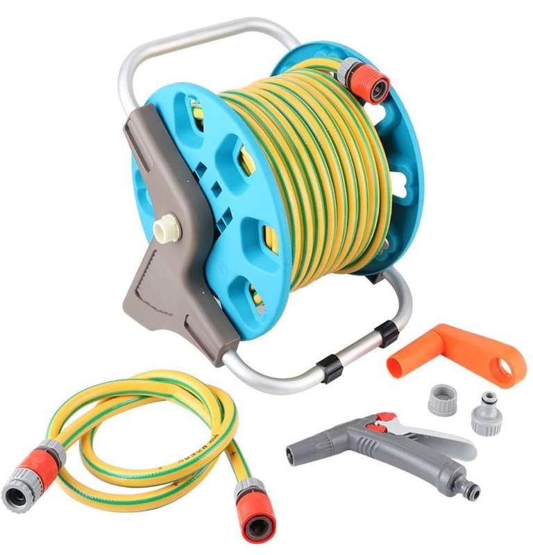 Water pipe retractable garden hose irrigation sprayer set