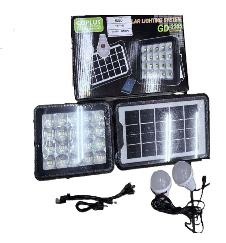 Solar kit LED light ,2 bulbs and solar panel