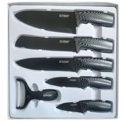 Knife Set With Non-stick Coating - 6 pcs