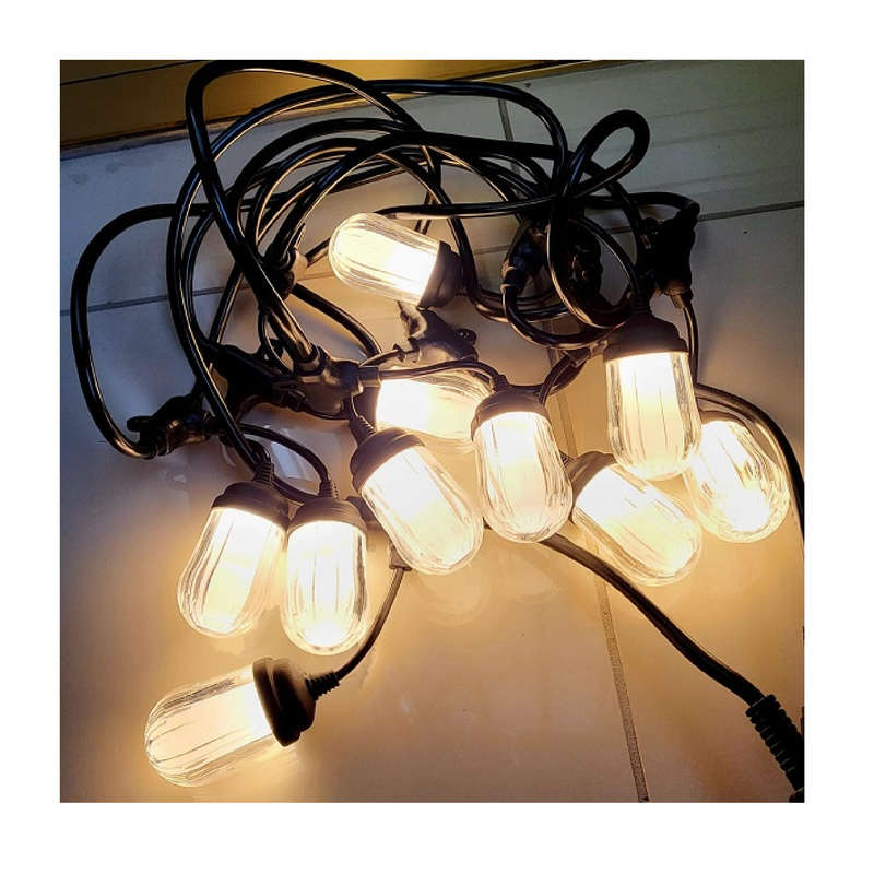 Loofah String With Hooks Warm White Lights 10 Bulbs