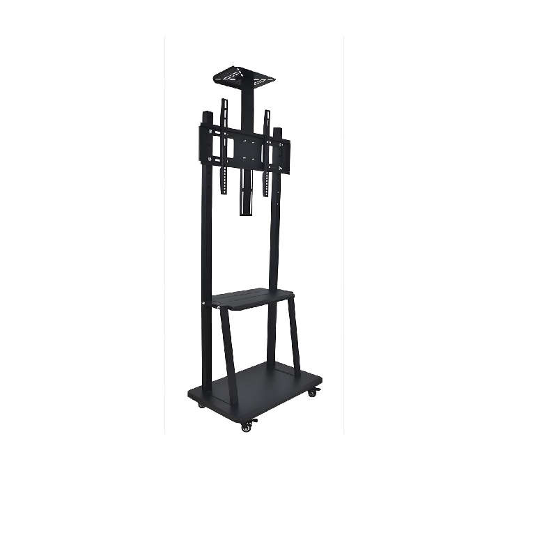 1700 Mobile Floor TV Mount Stand Trolley Cart 2 Shelves with wheels 32-70 Inch