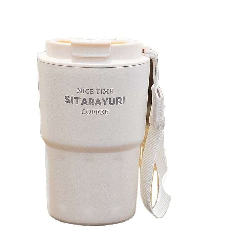 360ml 2in1 Sitarayuri Insulated Travel Tumbler Vacuum Coffee Cup Pink