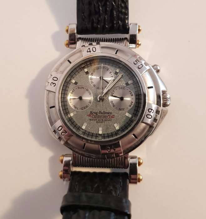 NEW RRP £545 Krug Baumen MENS Adventurer 40mm Chronograph Watch