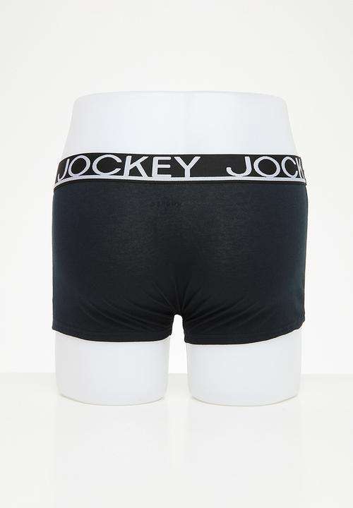 JOCKEY 2 PACK POUCH TRUNK BLUE AND BLACK UNDERWEAR RETAIL R500