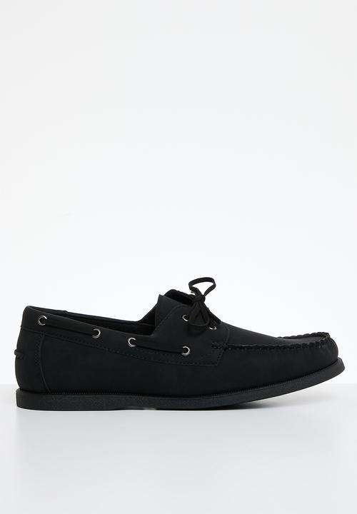 Mazerata Black Faux Nubuck Loafers