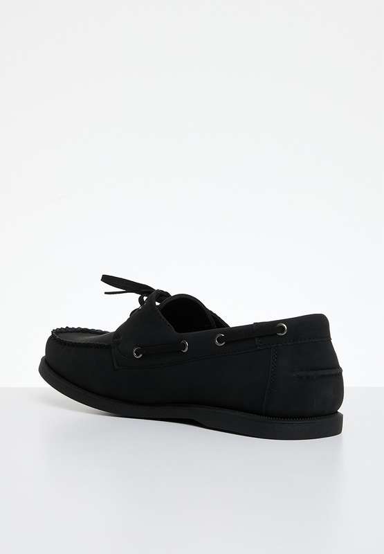Mazerata Black Faux Nubuck Loafers