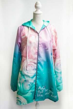 Soft roses raincoat