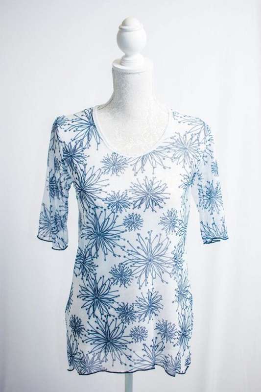 Floral mesh top