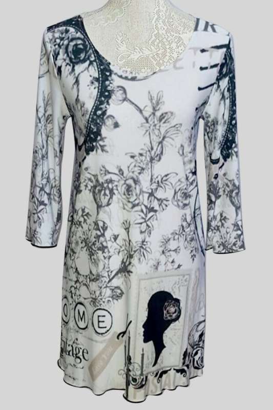 Elegant rose floral top