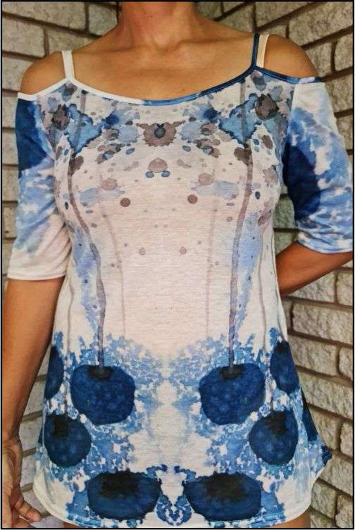 Watercolour cutout top