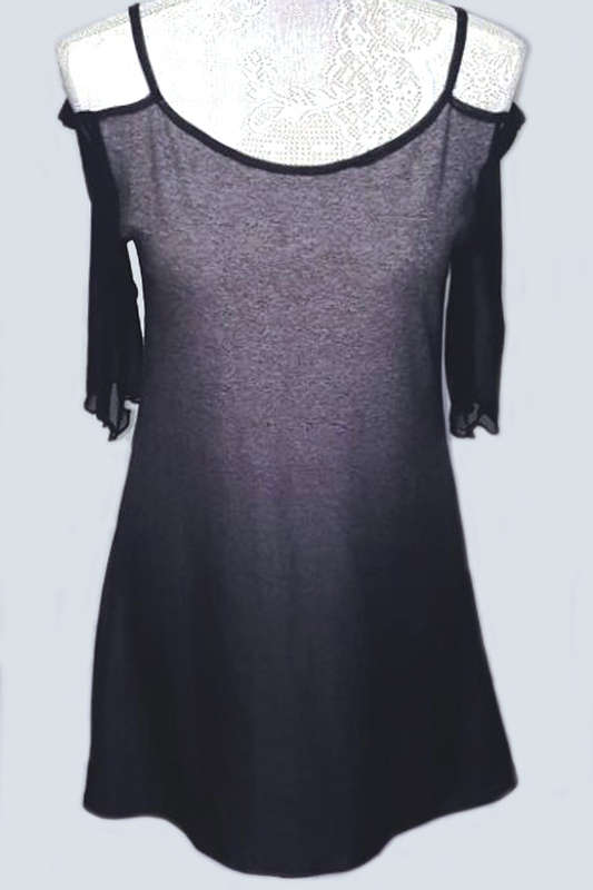 Plain solid cutout top