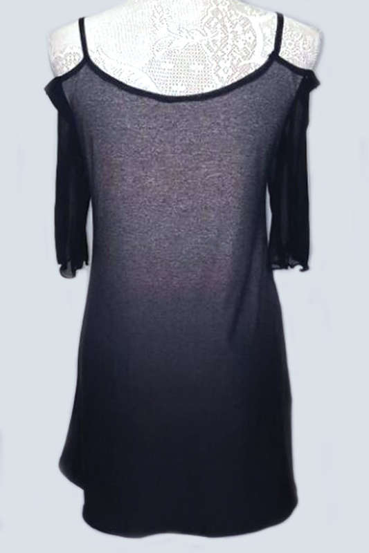 Plain solid cutout top