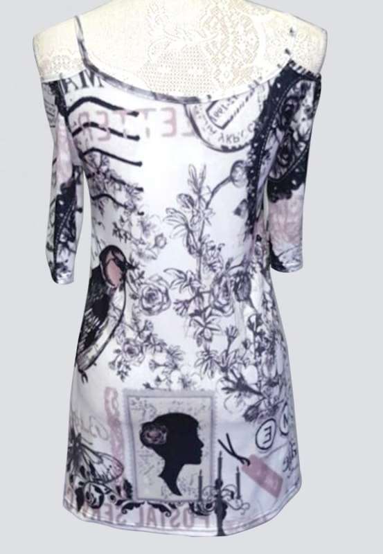 Elegant rose floral cutout top
