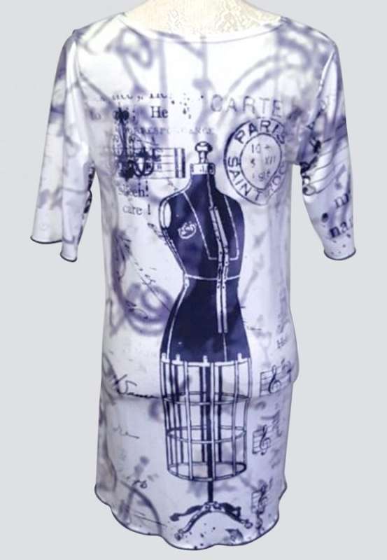 Paris stamp mannequin top