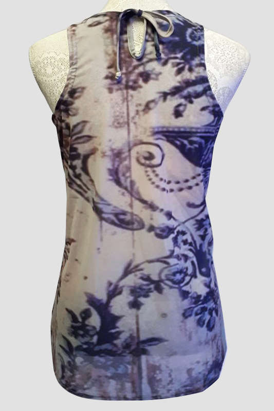 Vine motif top (sleeveless)