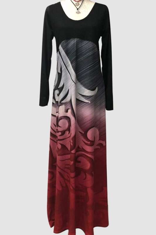 Fern red pattern dress