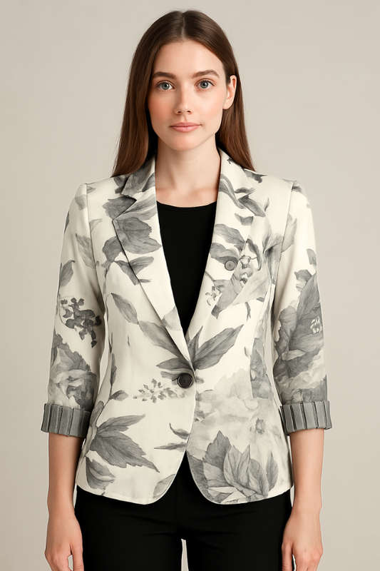 Grey Flower Jacket