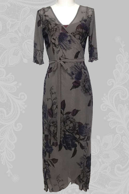 Caribbean Flower Wrap Around Dress