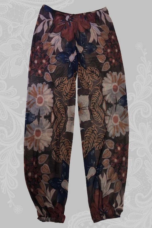 African Flower Mesh Pants