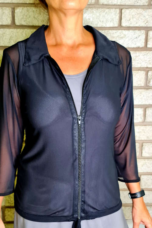 Black Zipper Top
