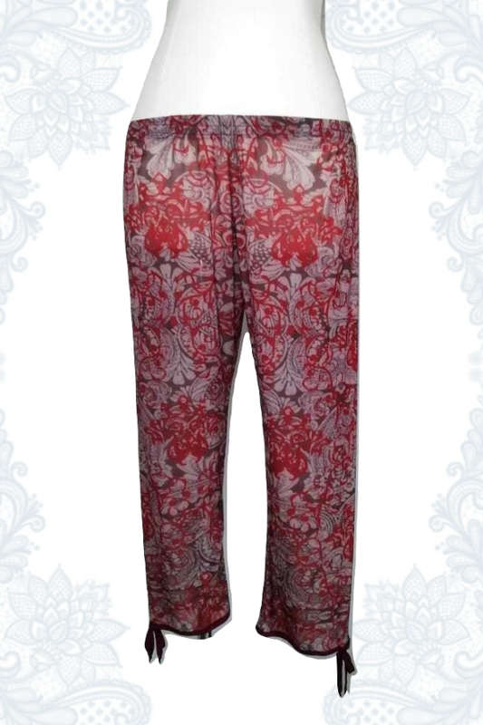Red Swirly Mesh Legging