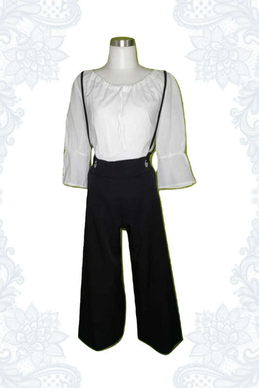 High waist sailor pants (with shoulder straps)